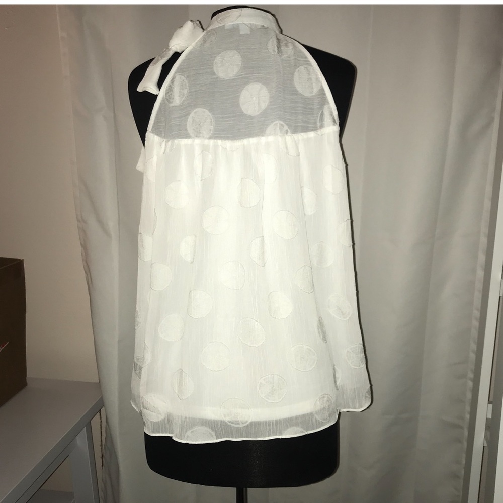 She + Sky 60s White Blouse